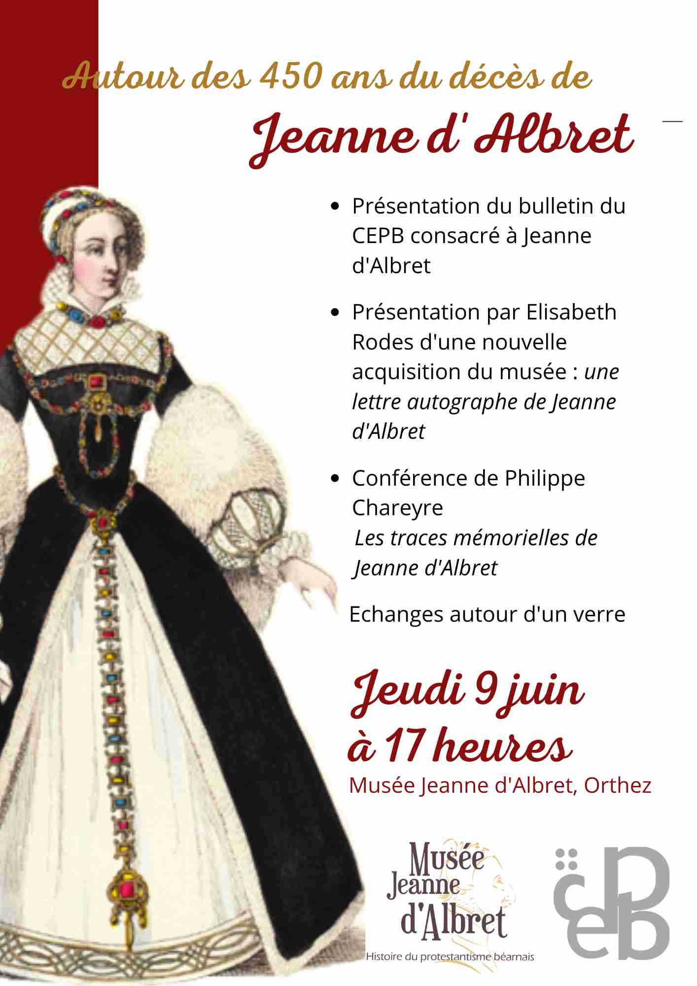 450e anniversaire deces Jeanne d'Albret  CEPB